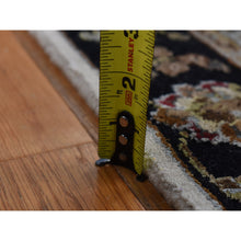 Load image into Gallery viewer, 2&#39;7&quot;x16&#39; Bone White, Half Wool And Half Silk, Xl Runner Rajasthan All Over Leaf Design, Hand Knotted, Oriental Rug FWR525798