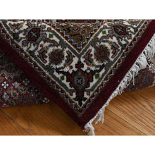 Load image into Gallery viewer, 2&#39;7&quot;x15&#39;8&quot; Mahogany Red, Tabriz Mahi with Fish Medallion Design, Wool and Silk, XL Runner, Hand Knotted, Oriental Rug FWR525810