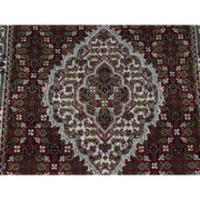 Load image into Gallery viewer, 2&#39;7&quot;x15&#39;8&quot; Mahogany Red, Tabriz Mahi with Fish Medallion Design, Wool and Silk, XL Runner, Hand Knotted, Oriental Rug FWR525810