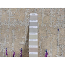 Load image into Gallery viewer, 2&#39;7&quot;x14&#39; Linen White, The Cardiac, Sari Silk With Textured Wool, Runner, Hand Knotted, Oriental Rug FWR525816