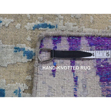 Load image into Gallery viewer, 2&#39;7&quot;x14&#39; Linen White, The Cardiac, Sari Silk With Textured Wool, Runner, Hand Knotted, Oriental Rug FWR525816