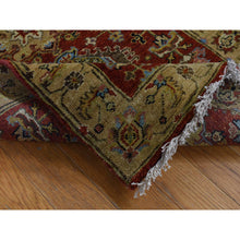 Load image into Gallery viewer, 2&#39;7&quot;x19&#39;10&quot; Brick Red, Hand Knotted, Xl Runner, Karajeh With Geometric Medallion Design, Pure Wool, Oriental Rug FWR525822