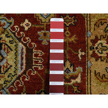 Load image into Gallery viewer, 2&#39;7&quot;x19&#39;10&quot; Brick Red, Hand Knotted, Xl Runner, Karajeh With Geometric Medallion Design, Pure Wool, Oriental Rug FWR525822