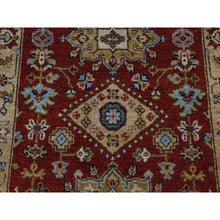 Load image into Gallery viewer, 2&#39;7&quot;x19&#39;10&quot; Brick Red, Hand Knotted, XL Runner, Karajeh with Geometric Medallion Design, Pure Wool, Oriental Rug FWR525822