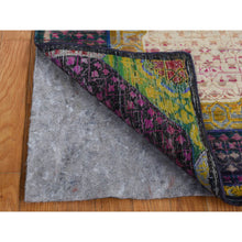 Load image into Gallery viewer, 3&#39;1&quot;x16&#39;1&quot; Colorful, Mamluk Design, Sari Silk With Textured Wool, Xl Runner, Hand Knotted, Oriental Rug FWR525828