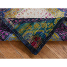 Load image into Gallery viewer, 3&#39;1&quot;x16&#39;1&quot; Colorful, Mamluk Design, Sari Silk With Textured Wool, Xl Runner, Hand Knotted, Oriental Rug FWR525828