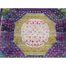 Load image into Gallery viewer, 3&#39;1&quot;x16&#39;1&quot; Colorful, Mamluk Design, Sari Silk With Textured Wool, Xl Runner, Hand Knotted, Oriental Rug FWR525828