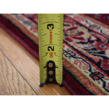 Load image into Gallery viewer, 3&#39;x3&#39; Wine Red, Antique Persian Sarouk, Full Pile With A Rare Square Size, 100% Wool, Hand Knotted, Oriental Rug FWR525840