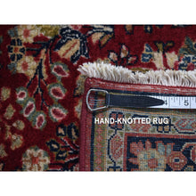 Load image into Gallery viewer, 3&#39;x3&#39; Wine Red, Antique Persian Sarouk, Full Pile With A Rare Square Size, 100% Wool, Hand Knotted, Oriental Rug FWR525840