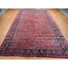 Load image into Gallery viewer, 10&#39;8&quot;x17&#39;2&quot; Ruby Red, Antique Persian Sarouk, Extra Long, Excellent Condition, Clean And Soft, Even Wear, 100% Wool, Hand Knotted, Oversized, Oriental Rug FWR525846