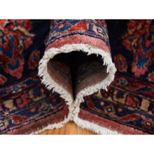 Load image into Gallery viewer, 10&#39;8&quot;x17&#39;2&quot; Ruby Red, Antique Persian Sarouk, Extra Long, Excellent Condition, Clean and Soft, Even Wear, 100% Wool, Hand Knotted, Oversized, Oriental Rug FWR525846