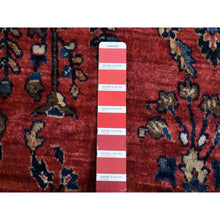 Load image into Gallery viewer, 10&#39;8&quot;x17&#39;2&quot; Ruby Red, Antique Persian Sarouk, Extra Long, Excellent Condition, Clean And Soft, Even Wear, 100% Wool, Hand Knotted, Oversized, Oriental Rug FWR525846