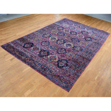 Load image into Gallery viewer, 8&#39;10&quot;x14&#39;1&quot; Magenta Color, Antique Persian Taftanjian Sarouk, 300 KPSI, Clean and Soft, Full Pile, Hand Knotted, Pure Wool, Oriental Rug FWR525852