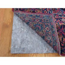 Load image into Gallery viewer, 8&#39;10&quot;x14&#39;1&quot; Magenta Color, Antique Persian Taftanjian Sarouk, 300 KPSI, Clean and Soft, Full Pile, Hand Knotted, Pure Wool, Oriental Rug FWR525852