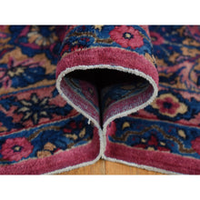 Load image into Gallery viewer, 8&#39;10&quot;x14&#39;1&quot; Magenta Color, Antique Persian Taftanjian Sarouk, 300 KPSI, Clean and Soft, Full Pile, Hand Knotted, Pure Wool, Oriental Rug FWR525852