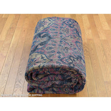Load image into Gallery viewer, 8&#39;10&quot;x14&#39;1&quot; Magenta Color, Antique Persian Taftanjian Sarouk, 300 KPSI, Clean and Soft, Full Pile, Hand Knotted, Pure Wool, Oriental Rug FWR525852