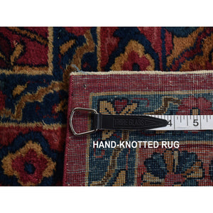 8'10"x14'1" Magenta Color, Antique Persian Taftanjian Sarouk, 300 KPSI, Clean and Soft, Full Pile, Hand Knotted, Pure Wool, Oriental Rug FWR525852