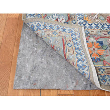 Load image into Gallery viewer, 11&#39;9&quot;x15&#39;2&quot; Tortilla Brown, Antiqued Tabriz Vase and Flower Blossom Design, Hi-Lo Pile, Silk with Textured Wool, Hand Knotted, Oversized, Oriental Rug FWR525864