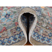 Load image into Gallery viewer, 11&#39;9&quot;x15&#39;2&quot; Tortilla Brown, Antiqued Tabriz Vase and Flower Blossom Design, Hi-Lo Pile, Silk with Textured Wool, Hand Knotted, Oversized, Oriental Rug FWR525864