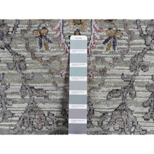 Load image into Gallery viewer, 12&#39;x15&#39; Cloud Gray, The Maharaja, Oversized, Pure Silk With Textured Wool, Hand Knotted Oriental Rug FWR525912