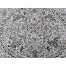 Load image into Gallery viewer, 12&#39;x15&#39; Cloud Gray, The Maharaja, Oversized, Pure Silk With Textured Wool, Hand Knotted Oriental Rug FWR525912