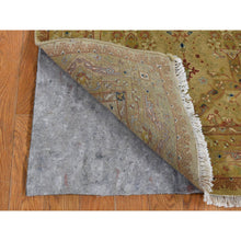 Load image into Gallery viewer, 3&#39;x23&#39;3&quot; Golden Brown, Super Dense Weave, Tabriz, Xl Runner, 300 Kpsi, Pure Wool, Hand Knotted, Oriental Rug FWR525942