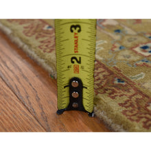 Load image into Gallery viewer, 3&#39;x23&#39;3&quot; Golden Brown, Super Dense Weave, Tabriz, Xl Runner, 300 Kpsi, Pure Wool, Hand Knotted, Oriental Rug FWR525942