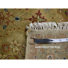 Load image into Gallery viewer, 3&#39;x23&#39;3&quot; Golden Brown, Super Dense Weave, Tabriz, Xl Runner, 300 Kpsi, Pure Wool, Hand Knotted, Oriental Rug FWR525942