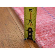 Load image into Gallery viewer, 2&#39;8&quot;x13&#39;6&quot; Flamingo Pink, Wool and Silk, Loomed Knotted, Gabbeh, Runner, Oriental Rug FWR525954