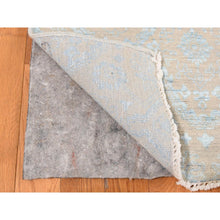 Load image into Gallery viewer, 11&#39;10&quot;x15&#39; Sepia Brown, Wool and Silk, Tone on Tone, Geometrical and Flower Rosettes Design, Hand Knotted, Oversized, Oriental Rug FWR525978