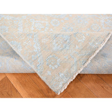 Load image into Gallery viewer, 11&#39;10&quot;x15&#39; Sepia Brown, Wool and Silk, Tone on Tone, Geometrical and Flower Rosettes Design, Hand Knotted, Oversized, Oriental Rug FWR525978