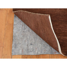 Load image into Gallery viewer, 12&#39;4&quot;x15&#39; Mocha Brown Shade Gradation and Rainbow Design, Modern Gabbeh, Pure Wool, Hand Knotted, Oversized Oriental Rug FWR525984