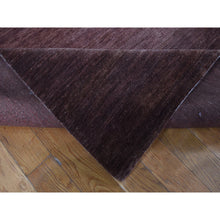 Load image into Gallery viewer, 12&#39;4&quot;x15&#39; Mocha Brown Shade Gradation and Rainbow Design, Modern Gabbeh, Pure Wool, Hand Knotted, Oversized Oriental Rug FWR525984