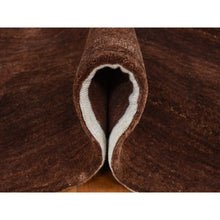 Load image into Gallery viewer, 12&#39;4&quot;x15&#39; Mocha Brown Shade Gradation and Rainbow Design, Modern Gabbeh, Pure Wool, Hand Knotted, Oversized Oriental Rug FWR525984