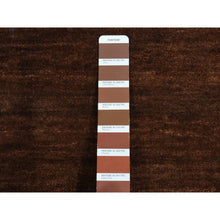 Load image into Gallery viewer, 12&#39;4&quot;x15&#39; Mocha Brown Shade Gradation and Rainbow Design, Modern Gabbeh, Pure Wool, Hand Knotted, Oversized Oriental Rug FWR525984