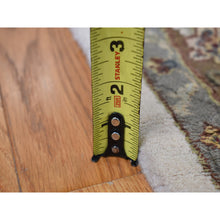 Load image into Gallery viewer, 12&#39;x15&#39;3&quot; Floral White, Hand Knotted, Half Wool And Half Silk, Rajasthan All Over Leaf Design, Oversized Oriental Rug FWR525990