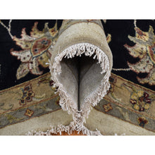 Load image into Gallery viewer, 12&#39;x18&#39;2&quot; Seashell White, Hand Knotted, Half Wool And Half Silk, Rajasthan All Over Leaf Design, Oversized Oriental Rug FWR525996