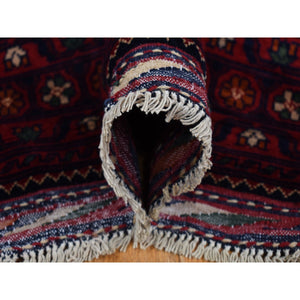 13'x19'4" Bone White, Oversized, Afghan Khamyab, Hand Knotted, Denser Weave With Shiny Wool, Oriental Rug FWR526020