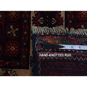 13'x19'4" Bone White, Oversized, Afghan Khamyab, Hand Knotted, Denser Weave With Shiny Wool, Oriental Rug FWR526020
