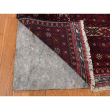 Load image into Gallery viewer, 12&#39;10&quot;x19&#39;7&quot; Ruby Red, Denser Weave With Shiny Wool, Afghan Khamyab With Intricate Compartment Box Design, Hand Knotted, Oversized Oriental Rug FWR526026