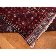 Load image into Gallery viewer, 12&#39;10&quot;x19&#39;7&quot; Ruby Red, Denser Weave With Shiny Wool, Afghan Khamyab With Intricate Compartment Box Design, Hand Knotted, Oversized Oriental Rug FWR526026