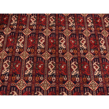 Load image into Gallery viewer, 12&#39;10&quot;x19&#39;7&quot; Ruby Red, Denser Weave With Shiny Wool, Afghan Khamyab With Intricate Compartment Box Design, Hand Knotted, Oversized Oriental Rug FWR526026
