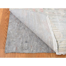 Load image into Gallery viewer, 12&#39;x15&#39;3&quot; Ivory With A Mix Of Brown, The Pastel Collection, Silk With Textured Wool, Hand Knotted, Oversized Oriental Rug FWR526044