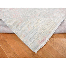 Load image into Gallery viewer, 12&#39;x15&#39;3&quot; Ivory With A Mix Of Brown, The Pastel Collection, Silk With Textured Wool, Hand Knotted, Oversized Oriental Rug FWR526044