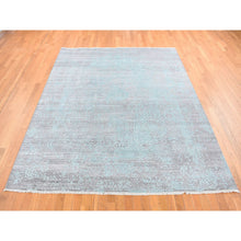 Load image into Gallery viewer, 11&#39;10&quot;x14&#39;10&quot; Sea Foam Green, Broken And Erased Persian Design, Wool And Silk, Hand Knotted, Oversized Oriental Rug FWR526050