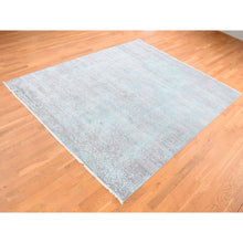 Load image into Gallery viewer, 11&#39;10&quot;x14&#39;10&quot; Sea Foam Green, Broken And Erased Persian Design, Wool And Silk, Hand Knotted, Oversized Oriental Rug FWR526050