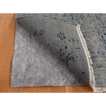 Load image into Gallery viewer, 3&#39;1&quot;x5&#39; Fossil Gray, Wool and Silk, Broken Design, Tone on Tone, Hand Knotted, Oriental Rug FWR526092