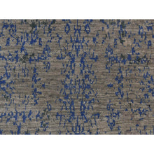 Load image into Gallery viewer, 3&#39;1&quot;x5&#39; Fossil Gray, Wool And Silk, Broken Design, Tone On Tone, Hand Knotted, Oriental Rug FWR526092