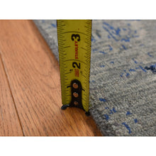 Load image into Gallery viewer, 3&#39;1&quot;x5&#39; Fossil Gray, Wool And Silk, Broken Design, Tone On Tone, Hand Knotted, Oriental Rug FWR526092