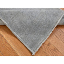 Load image into Gallery viewer, 2&#39;7&quot;x9&#39;10&quot; Spanish Gray, Hand Knotted, Silver Wash Peshawar, Plain With No Design, Pure Wool, Oriental Runner Rug FWR526146